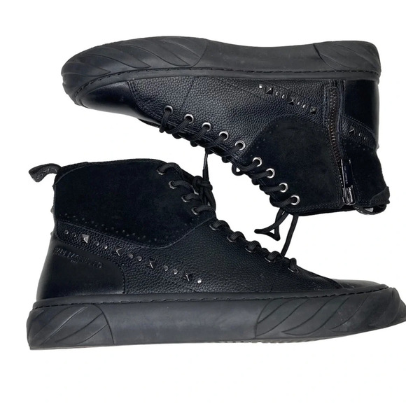 Karl Lagerfield High Top Studded Zip Sneakers. Sz: 9.5 - Picture 6 of 9